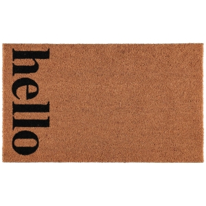 Dørmatte "Hello" kokosgress 45x75cm