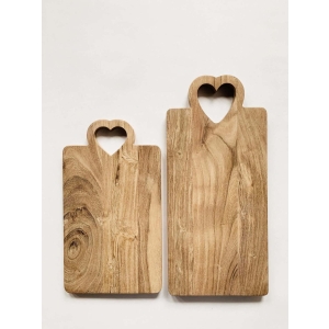 Trefjøl med utskåret hjerte 35x20