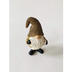 Nisse med brun lue h11cm
