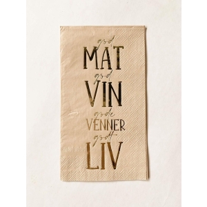 Serviett "God mat God vin"