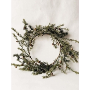Krans gran/kongle med is 60cm