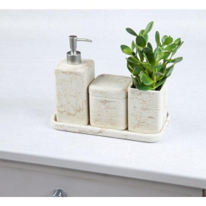 Linus Tannbørsteholder Beige 7,8x7,8x10,5 cm