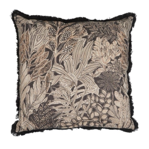 Putetrekk Farah sort m mønster 47x47cm