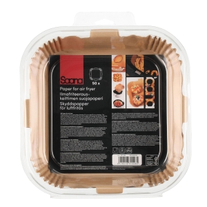 Papir til airfryer 50stk firkantet