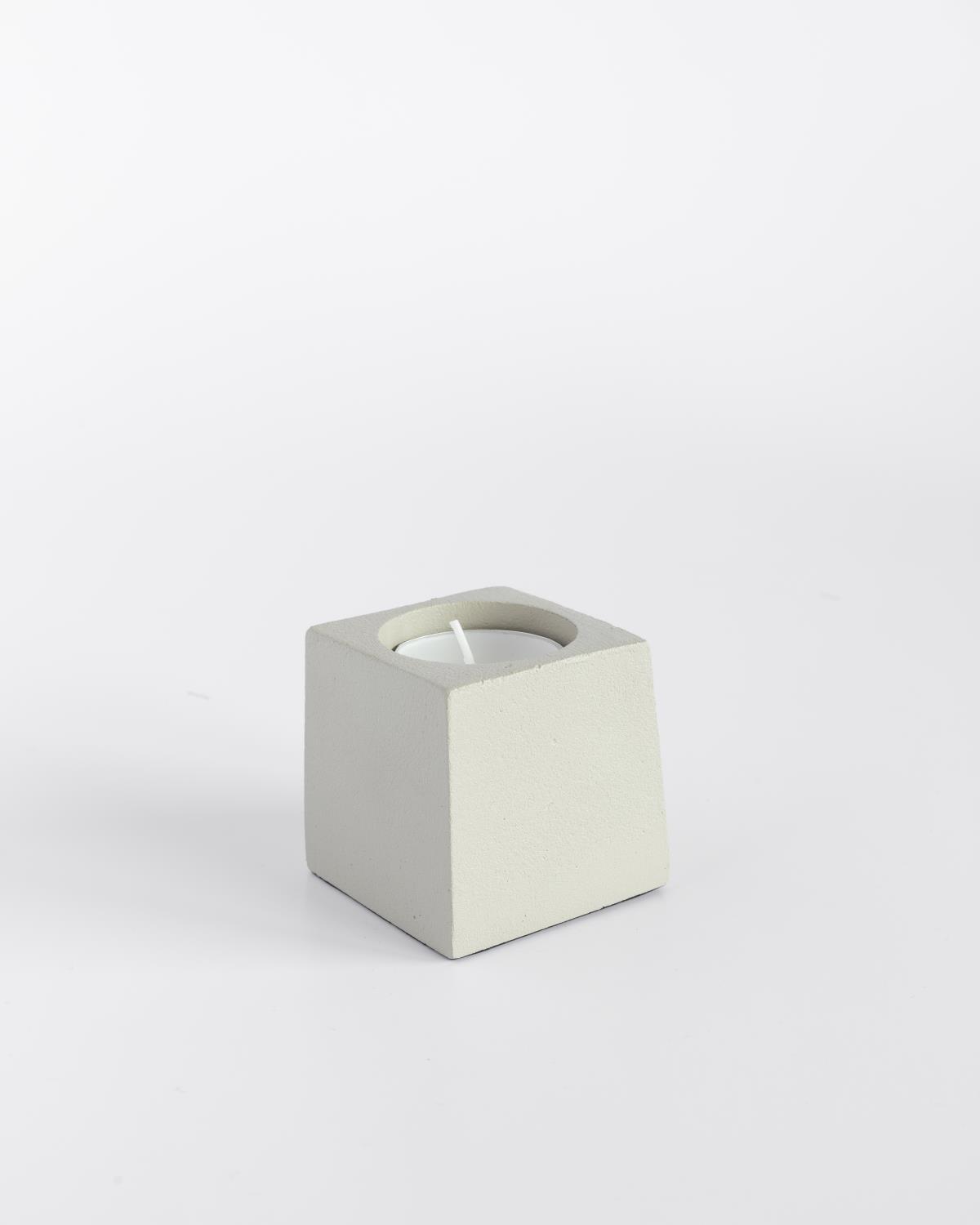 Cube t-lysholder sand