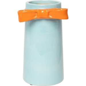 Vase m/sløyfe i orange 17xØ9,5cm