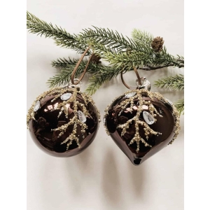 Juleheng dråpe/rund Brun pris per stk.