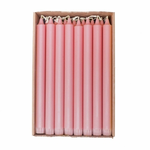 1 Kronelys Økologisk 100%stearin Soft Pink Rosa