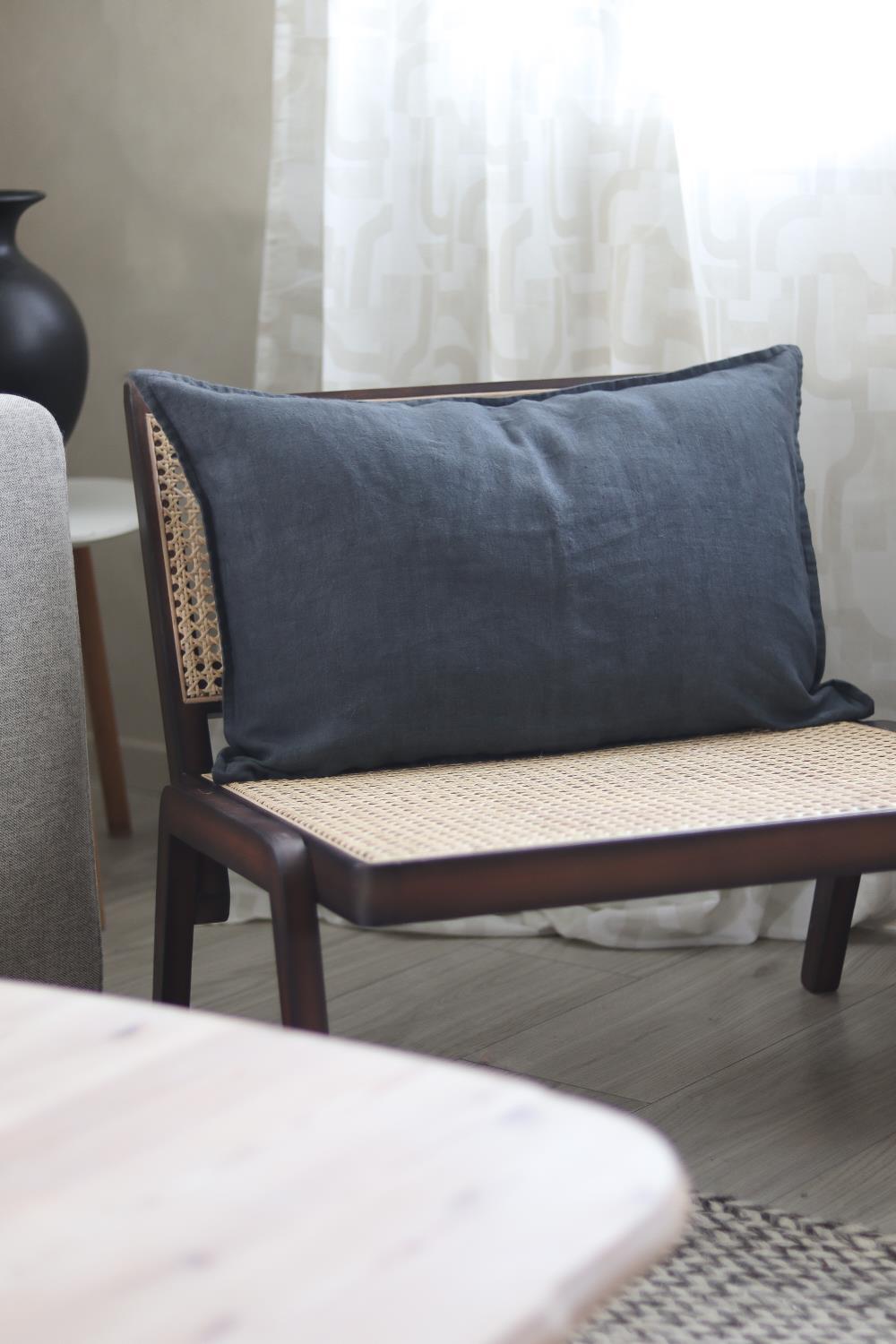 Multi putetrekk grå 40x60 100% lin