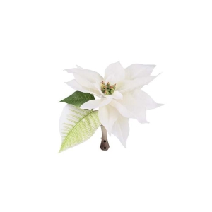 Julestjerne med klype hvit