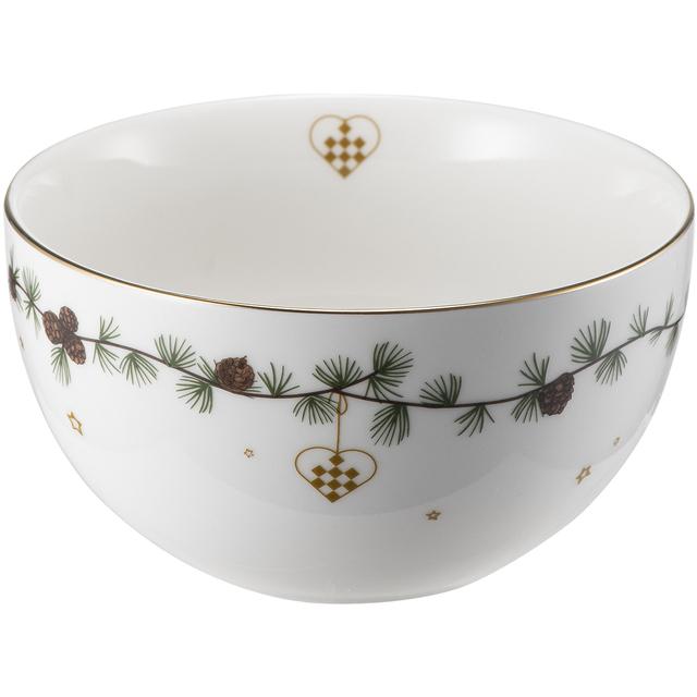 Julehjerte skål hvit - Bilde 2