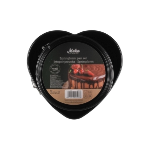 Bakeform sett a 2 hjerte og rund form