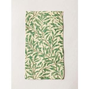 Serviett "Blomstermønstret grønn m gull" 33x40cm