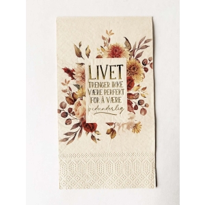 Serviett Buffet "Livet-Vidunderlig" blomster