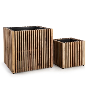 Potte Acasia natur 1 stk 33cm liten firkantet