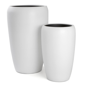 Milano potte LITEN matt hvit 1 stk