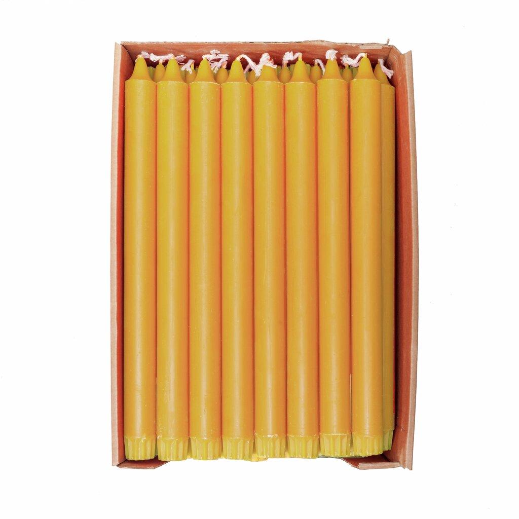 1 Kronelys Økologisk 100%stearin Curry Gul