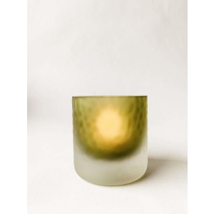 Lysglass matt grønn 6,5x6,5cm