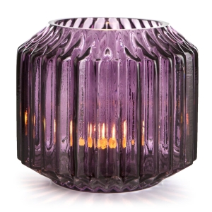 Lysglass plomme 13cm