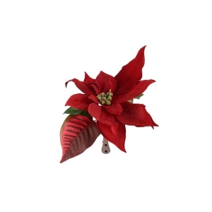 Julestjerne med klype rød