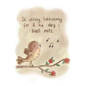 Anne kort - Utrolig takknemlig