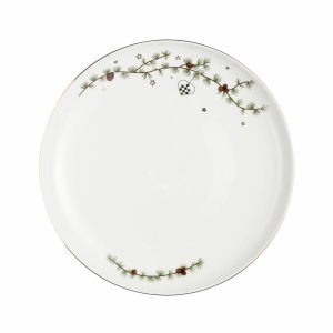 Julehjerte asjett hvit