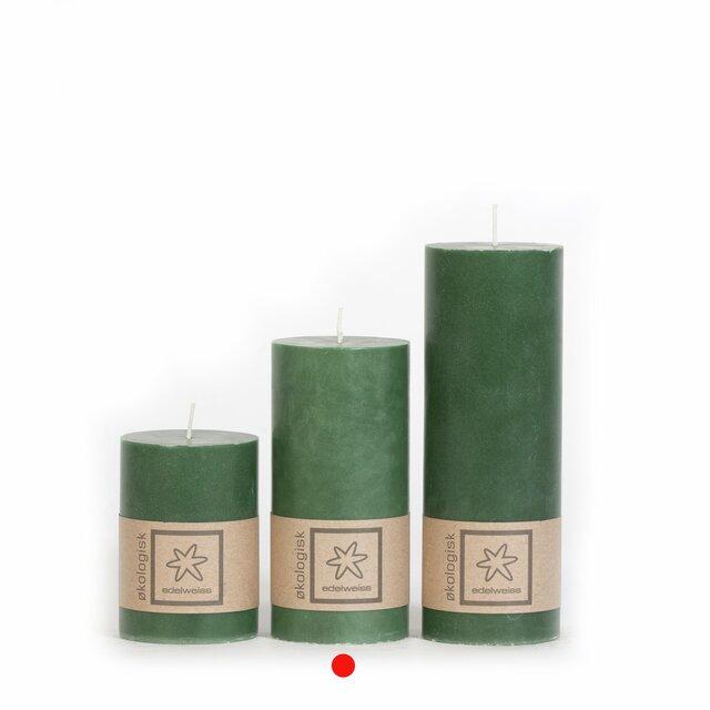 1 Kubbelys Økologisk 100%stearin 7X15 Mørk Grønn