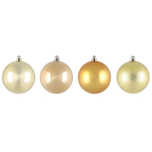 Julekule 4ass gull 8cm 8pk