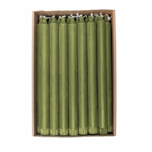 1 Kronelys Økologiske 100%stearin Oliven Grønn