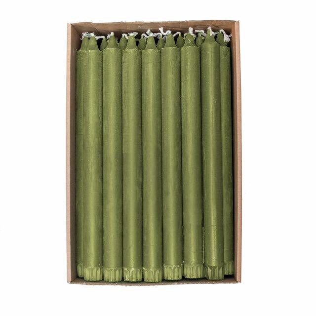 1 Kronelys Økologiske 100%stearin Oliven Grønn