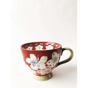 Krus "Pippi" h 9 cm Rød