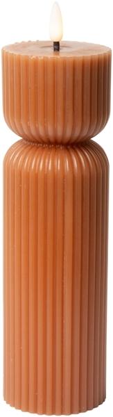 LED kubbelys med riller gyllenbrun