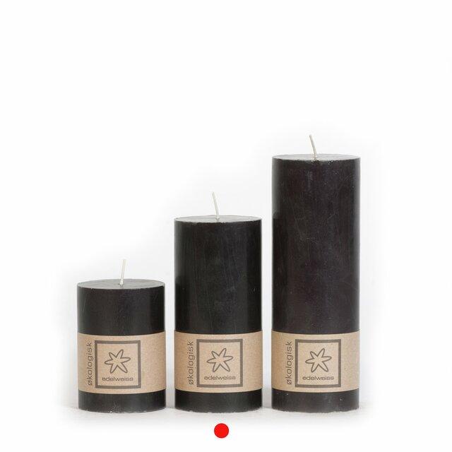 1 Kubbelys Økologisk 100%stearin 7x15 Sort