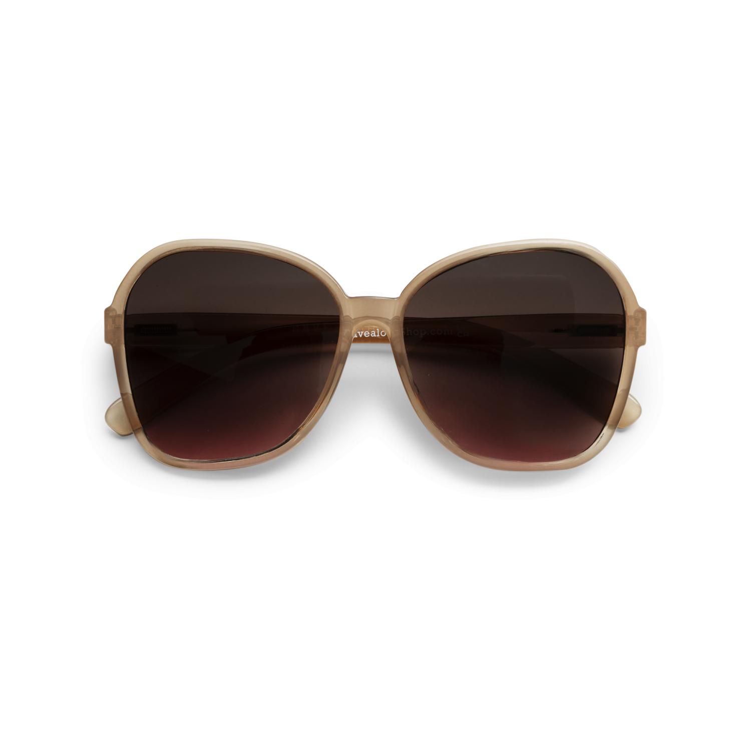 Solbriller sommerfugl beige