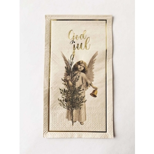 Serviett Buffet "God jul" Engel