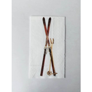 Serviett 33x40 Ski og staver