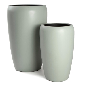 Pottesett à 2 Milano Grey mist matt H:68/51 Ø:43/32 cm