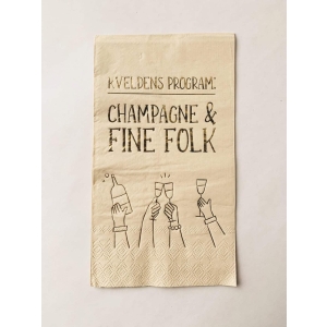 Serviett 33x40 Champagne og fine folk
