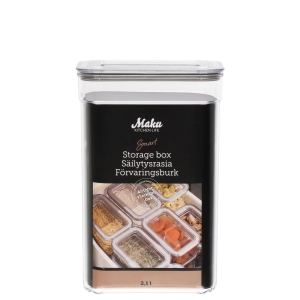 Oppbevaringsboks med lokk 2,1L Maku