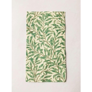 Serviett "Blomstermønstret grønn m/gull" 33x40cm