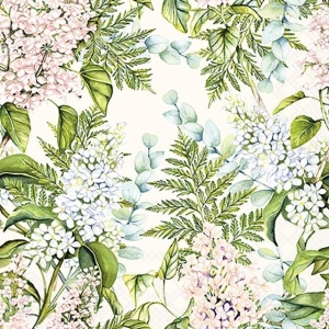 Serviett Kaffe Soft lilacs cream