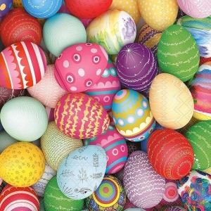 Serviett kaffe colorfull eggs