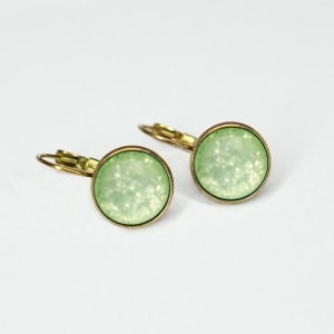 Øredobber Urban Hippies - Pistachio shimmer (gull)