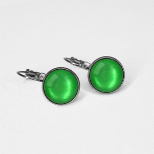 Øredobber Urban Hippies - Klassisk grønn (sølv)