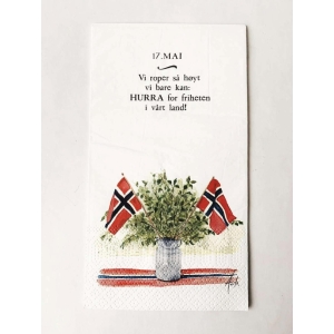 Serviett 33x40 17. Mai "Hurra"