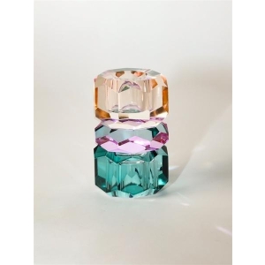 Krystall stake violet/gul/petrol 7,5x4,5