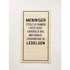 Serviett buffet "meninger uttalt av mannen"