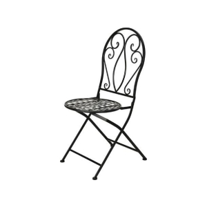 Cafe´ Stol sort metall 39x50x94 cm Sammenleggbar