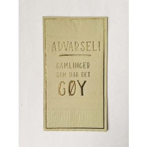 Serviett "Gamlinger som har det gøy" grønn