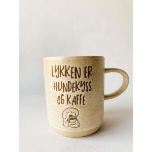 Krus "Lykken er hundekyss og kaffe"